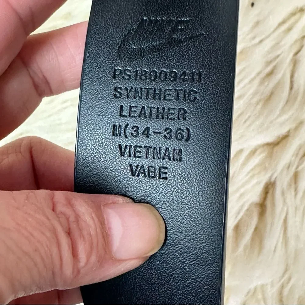 Nike Black Synthetic Leather Belt